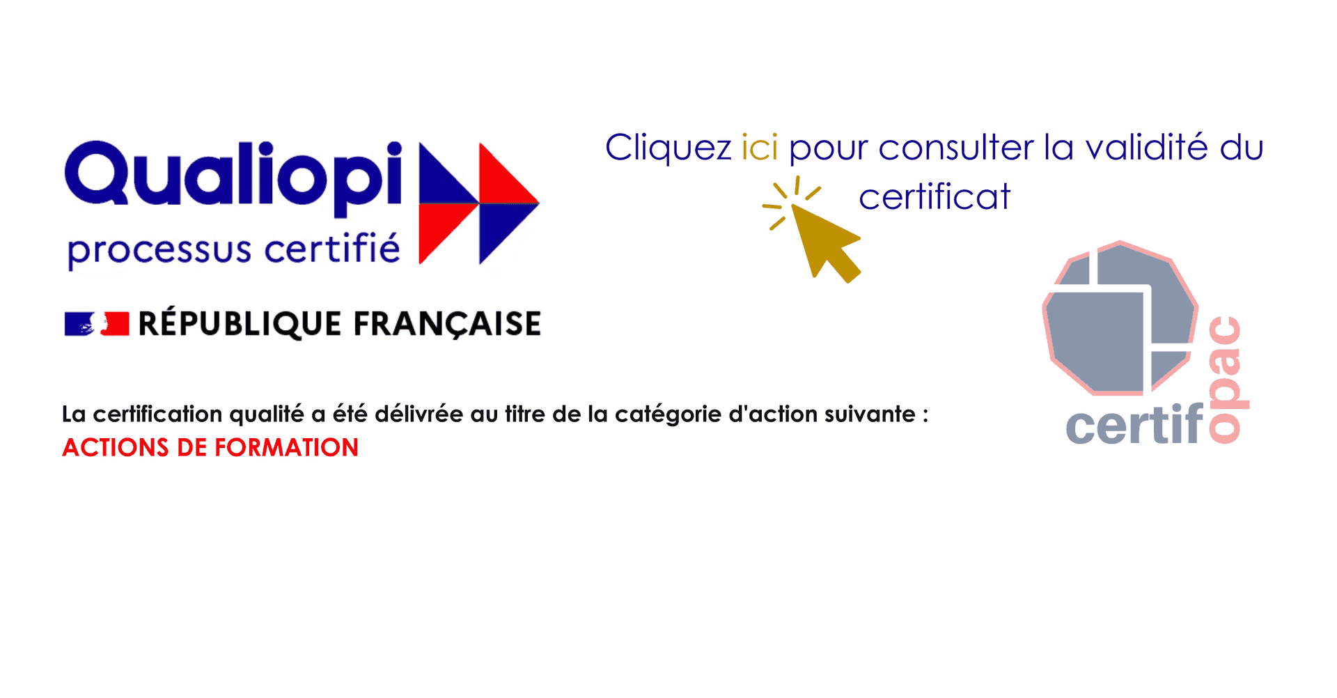 Qualiopi · processus certifié, République française
